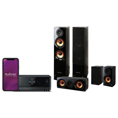 Kino domowe YAMAHA RX-V4A + PURE ACOUSTICS Nova 6 Czarny