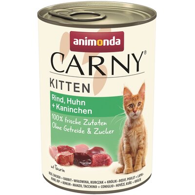 Karma dla kota ANIMONDA Carny Wołowina z indykiem i królikiem 400 g