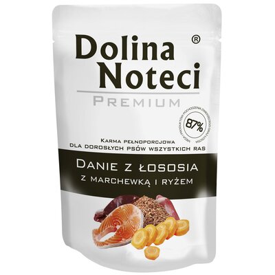 Karma dla psa DOLINA NOTECI Premium Danie z łososia z marchewką i ryżem 100 g