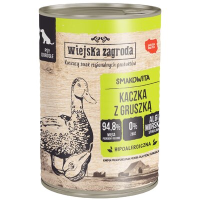 Karma dla psa WIEJSKA ZAGRODA Kaczka z gruszką 800 g