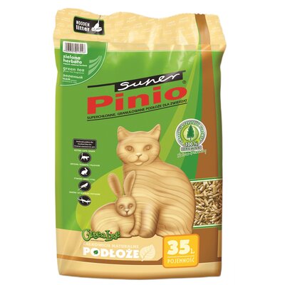 Żwirek dla kota SUPER PINIO Zielona herbata 35 L