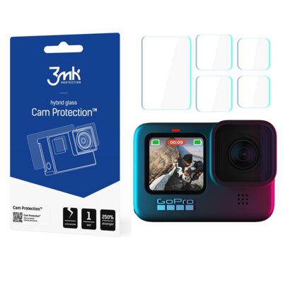 Szkło hybrydowe 3MK FlexibleGlass Cam Protection do HERO9/10/11 Black