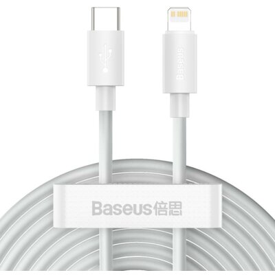 Kabel USB-C - Lightning BASEUS Simple Wisdom 1.5 m (2 szt.)