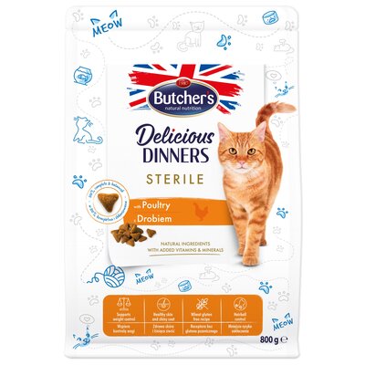 Karma dla kota BUTCHER'S Delicious Dinners Sterile Drób 800 g