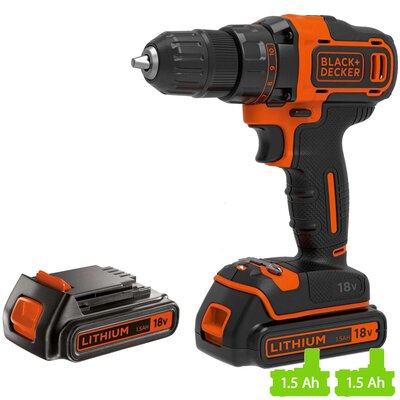 Wiertarko-wkrętarka BLACK&DECKER BDCDD186KB zestaw akumulatorów