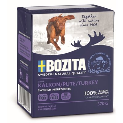 Karma dla psa BOZITA Mięsne kawałki z Indykiem w galaretce 370 g