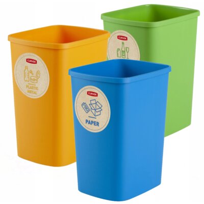 Kosz na śmieci CURVER Eco Friendly 249842 3x25L