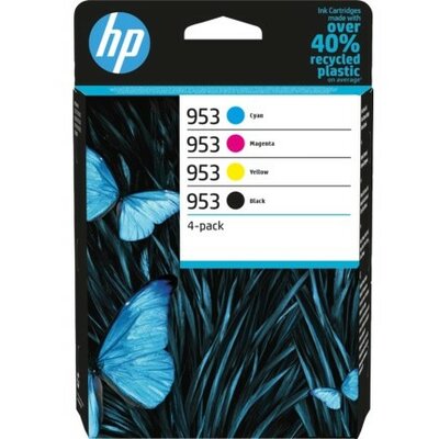 Zestaw tuszów HP 953 Czarny 20 ml, Błękitny 9 ml, Purpurowy 9 ml, Żółty 9 ml 6ZC69AE