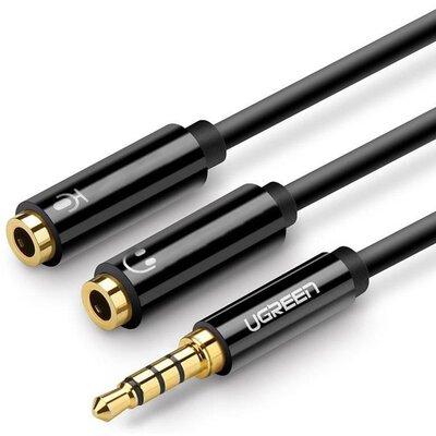 Kabel Mini Jack 3.5 mm - 2 x Mini Jack 3.5 mm UGREEN AV141 0.2 m