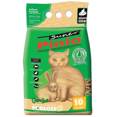 Żwirek dla kota SUPER PINIO Zielona herbata 10 L