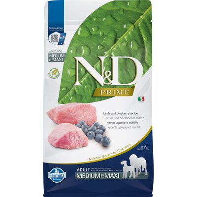 Karma dla psa FARMINA N&D Prime Jagnięcina z borówką Medium & Maxi 2.5 kg