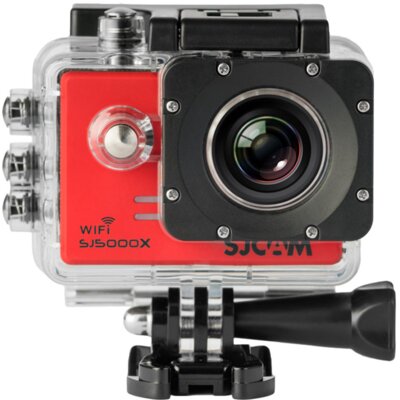 Kamera sportowa SJCAM SJ5000x Czerwona WiFi Filmy 2K/Filmy 4K 12MP, Obudowa wodoodporna