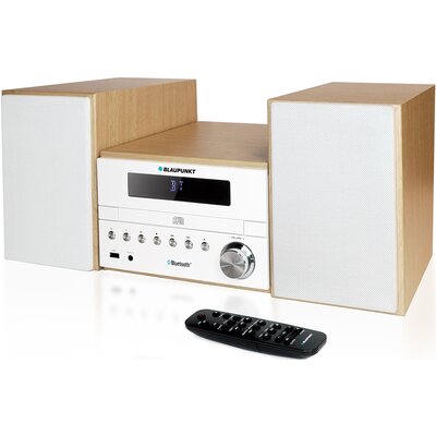 Wieża BLAUPUNKT MS45BT Jasne Drewno/Ecru, Odtw.CD/-R/-RW, BT, Tuner FM z cyfrową syntezą PLL, Wejście USB