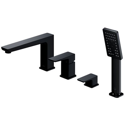 Bateria wannowa natynkowa OMNIRES Parma PM7432BL 4-otworowa Czarny mat