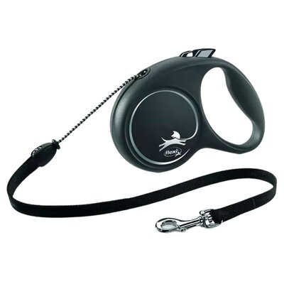Smycz FLEXI Black Design M (5 m - 20 kg) Czarny