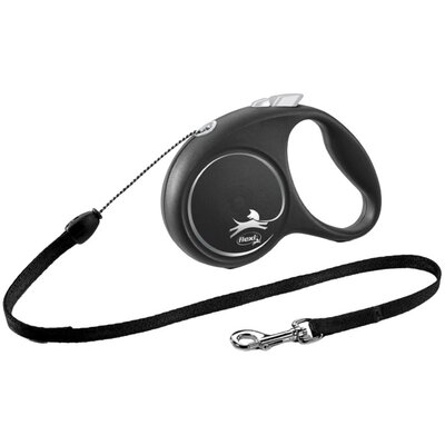 Smycz FLEXI Black Design S (5 m - 12 kg) Czarny