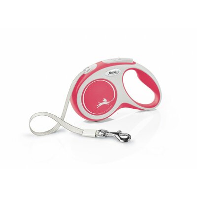 Smycz FLEXI New Comfort S (5 m - 15 kg) Czerwono-biały