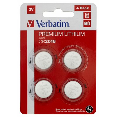 Bateria CR2016 VERBATIM (4 szt.)