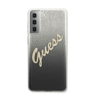 Etui GUESS Glitter Gradient Script do Samsung Galaxy S21+ Czarny