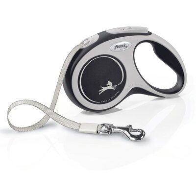 Smycz FLEXI New Comfort S (5 m - 15 kg) Czarno-biały