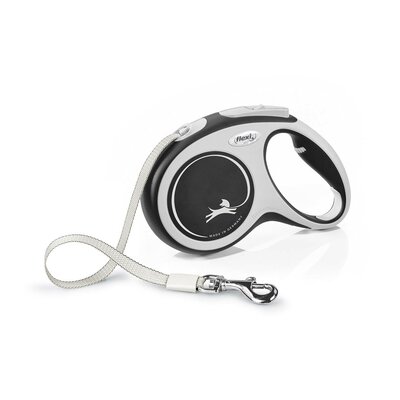 Smycz FLEXI New Comfort M (5 m - 25 kg) Czarno-biały