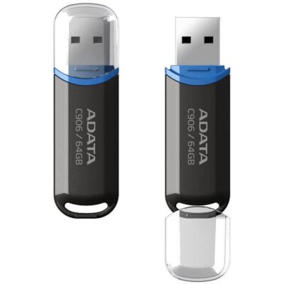 Pendrive ADATA C906 64GB, USB 2.0 Czarno-niebieski