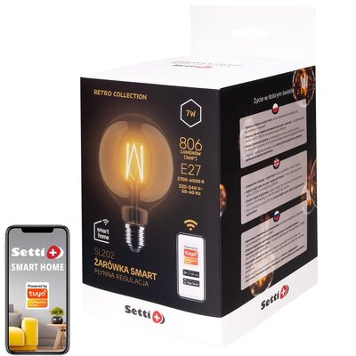 Inteligentna żarówka LED SETTI+ SL202 7W E27 WiFi