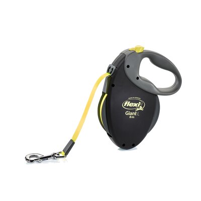 Smycz FLEXI Giant Neon L (8 m - 50 kg) Czarno-żółty