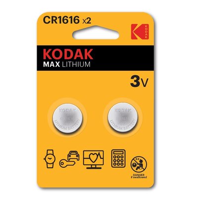 Baterie CR1616 KODAK Max Lithium (2 szt.)