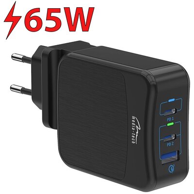 Ładowarka sieciowa MEDIA-TECH MT6252 65W Czarny