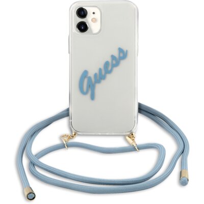 Etui GUESS Script Vintage do Apple iPhone 12 Mini Niebieski