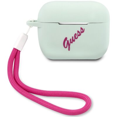 Etui na słuchawki GUESS Silicone Vintage Niebiesko-różowy