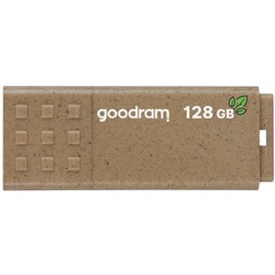 Pendrive GOODRAM UME3 Eco Friendly 128GB, USB 3.2 Gen. 1 (USB 3.0), Odczyt 60 Mb/s, Zapis 20 Mb/s Brązowy