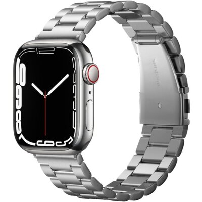 Pasek SPIGEN Modern Fit Band do Apple Watch 8/9/10/11/SE z serii 1/2/3/ULTRA z serii 1/2/3 (44/45/46/49 mm) Srebrny