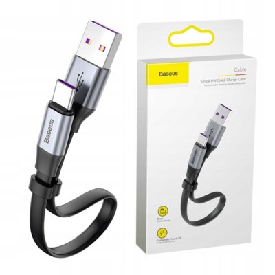 Kabel USB - USB-C BASEUS Simple Super Charge 0.23 m Szary