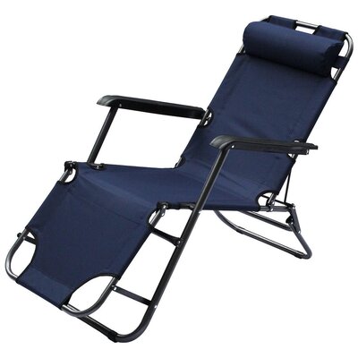 Leżak ogrodowy ROYOKAMP Level Granatowy