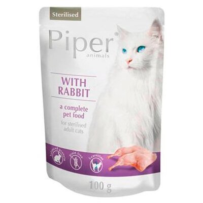 Karma dla kota PIPER Animals Sterilised z królikiem 100 g