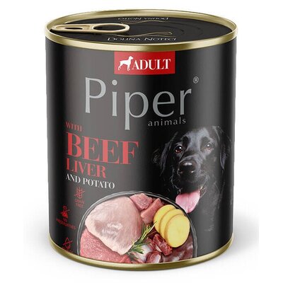 Karma dla psa PIPER Animals z wątróbką wołową i ziemniakami 800 g