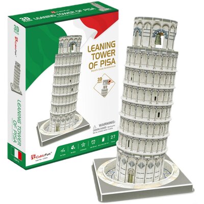 Puzzle 3D CUBIC FUN Krzywa Wieża w Pizie C241H (27 elementów)