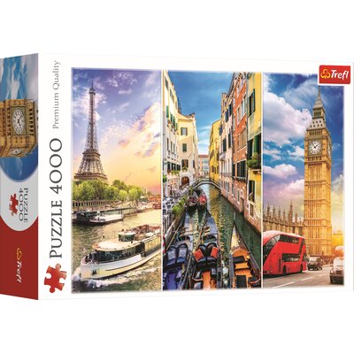 Фото - Пазли й мозаїки Trefl Puzzle  Premium Quality Wycieczka po Europie 45009  (4000 elementów)
