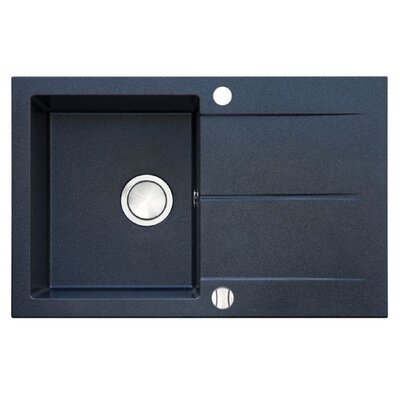 Zlewozmywak jednokomorowy z ociekaczem BERG Hobart BRQ1411 1.0 OC Onyx 50x78