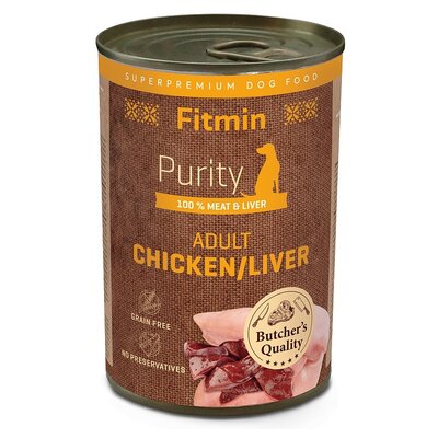 Karma dla psa FITMIN Purity Kurczak z wątróbką 400 g