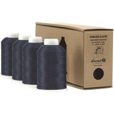 Zestaw nici ŁUCZNIK Elastic 04.067 Granatowy (4 sztuki)
