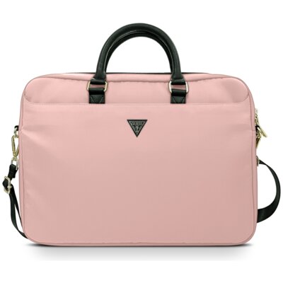 Torba na laptopa GUESS Nylon Triangle Logo 16 cali Różowy