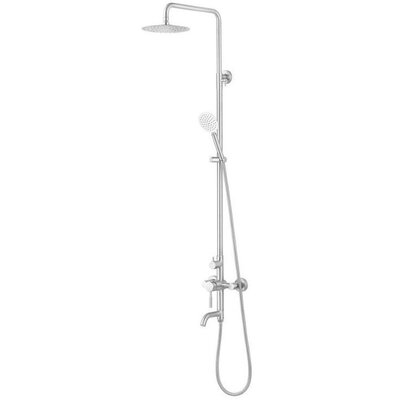 Zestaw prysznicowy natynkowy FALA Steely 2 75663 z deszczownicą Inox