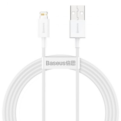 Kabel USB - USB - Lightning BASEUS Superior Series CALYS-B02 1.5 m Biały