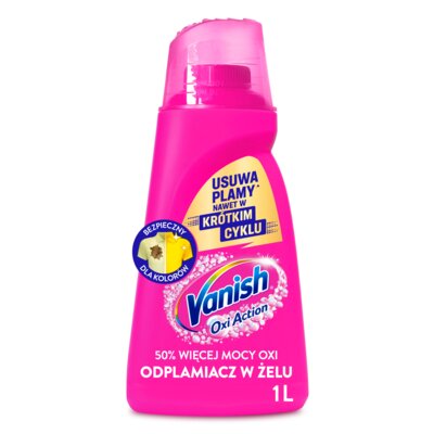 Odplamiacz do prania VANISH Oxi Action Różowy 1000 ml