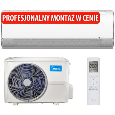 Klimatyzator Split, Pompa ciepła powietrze - powietrze MIDEA Breezeless MSFAAU-09HRFN8-QRD6GW z usługą montażu