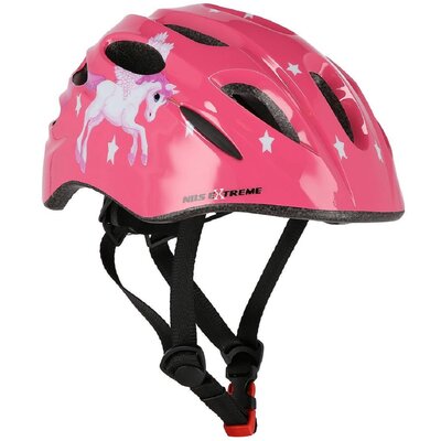 Kask NILS EXTREME MTW01 Różowy z lampką (rozmiar S)