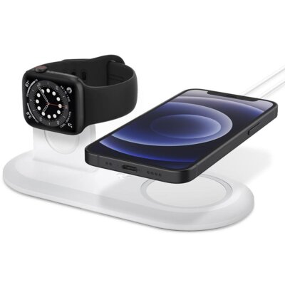 Nakładka SPIGEN Magfit Duo do ładowarki Apple Biały MagSafe